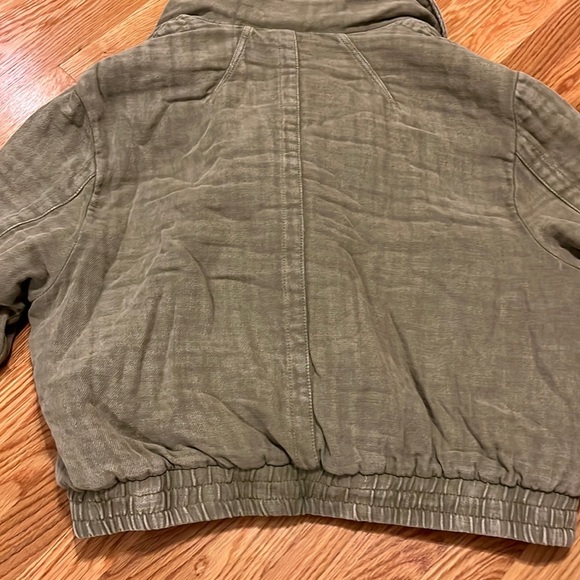 NWT Free People Georgia Teddy Jacket size Large Green - Picture 16 of 16